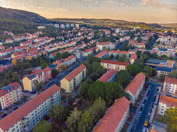 Aerial view of the university town of Jena