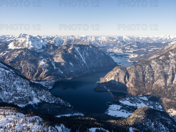 Blue sky over winter landscape