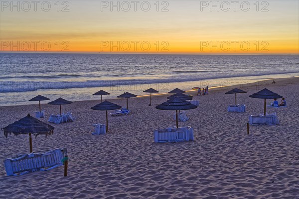 Fonte da Telha beach at sunset