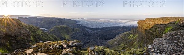 Spectacular landscape in the evening light