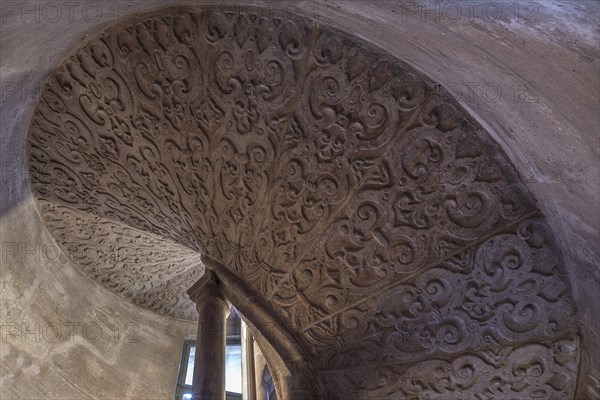 Ceiling relief in the stair tower of the Pellerhaus