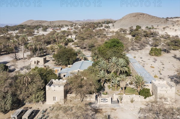 The Fort Sesfontein Lodge in Sesfontein in the close vicinity of the Hoanib river