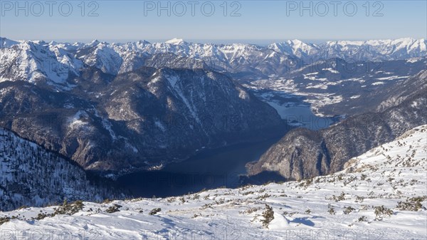 Blue sky over winter landscape