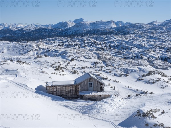 Blue sky over winter landscape