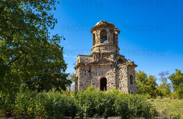 Temple of Mercury made of tuff in the palace garden at Schwetzingen Palace