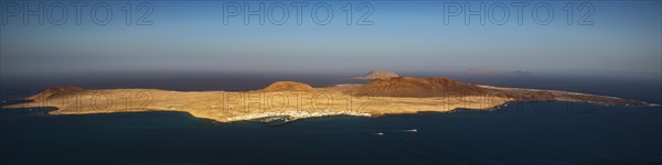 View from the Guinate High Trail to the island of La Graciosa