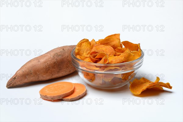 Sweet potato and sweet crisps in skin