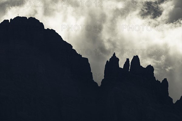 Backlit summit detail of Kalkkoegel