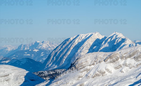 Blue sky over winter landscape