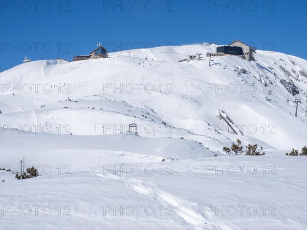 Blue sky over winter landscape