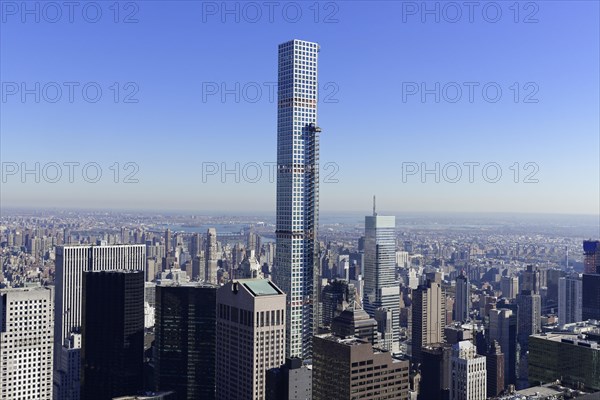 View of Downtown Manhattan and Empire State Building from Rockefeller Center