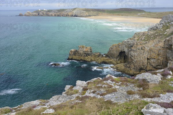 Rocky coast and sandy bay