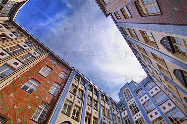 Colourful facades in one of the Hackesche Hoefe in the Mitte district