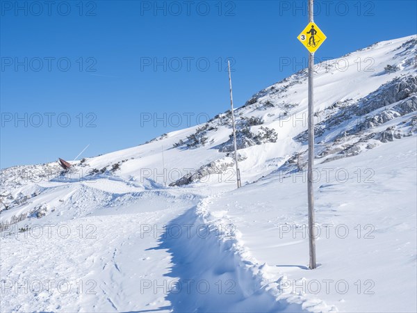 Blue sky over winter landscape