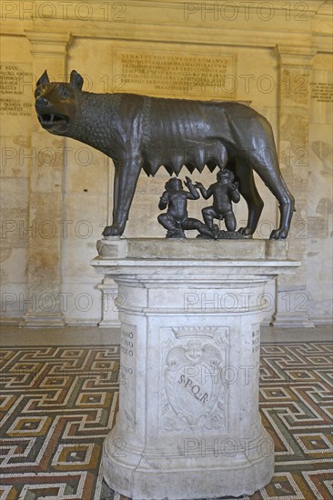 Statue of the Wolf with Romulus and Remus in the Capitoline Museum