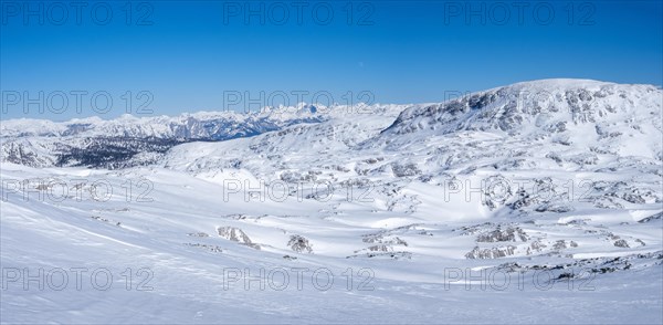 Blue sky over winter landscape