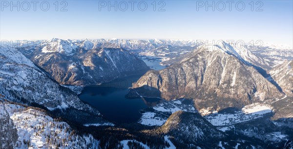 Blue sky over winter landscape