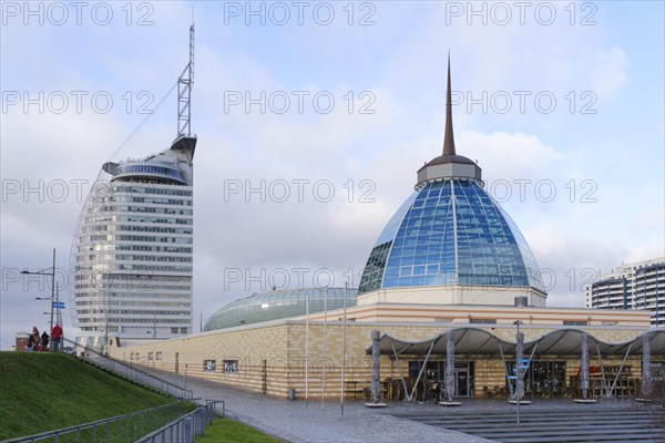 Atlantic Hotel Sail City and glass dome above the outlet & shopping centre