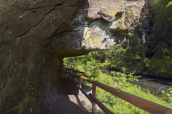 Gallery and rock faces in the Kamenice Valley