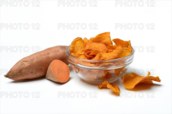 Sweet potato and sweet crisps in skin