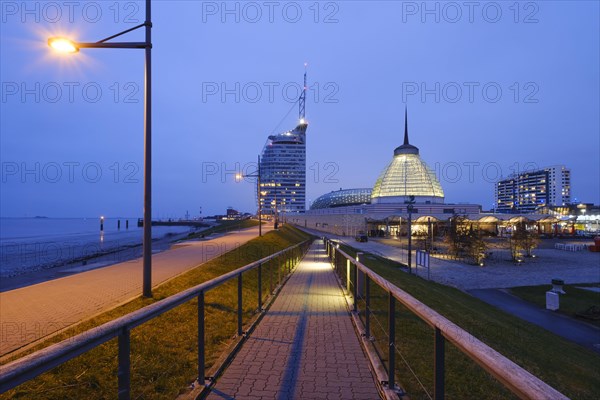 Atlantic Hotel Sail City and glass dome above the Outlet & Shopping Centre