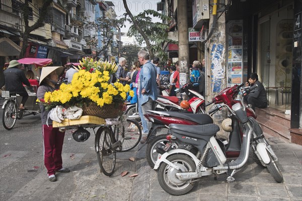 Flower seller in the city