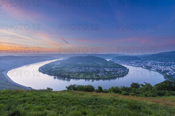 Loop of River Rhine at Sunrise