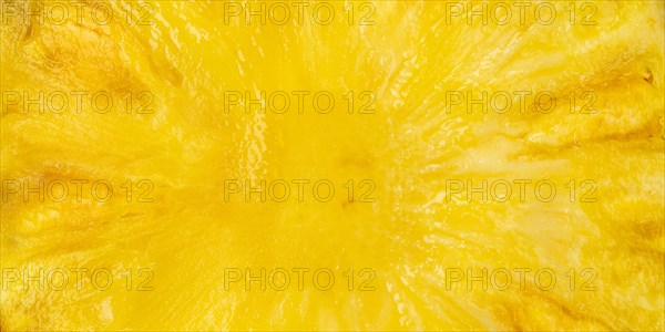 Pineapple fruit background from above panorama