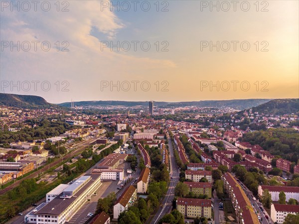 Aerial view of the university town of Jena