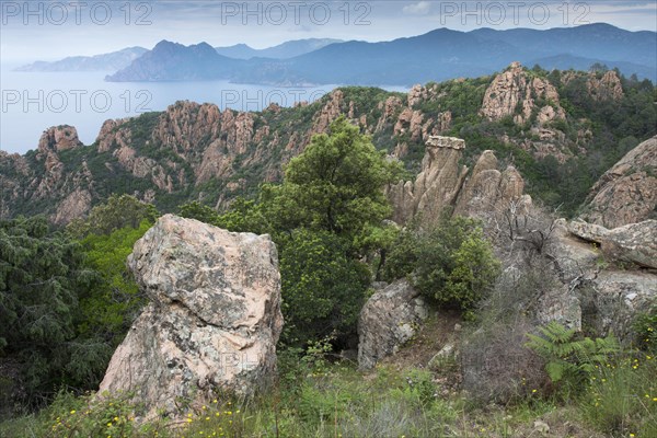 Rocky landscape Calanches de Piana