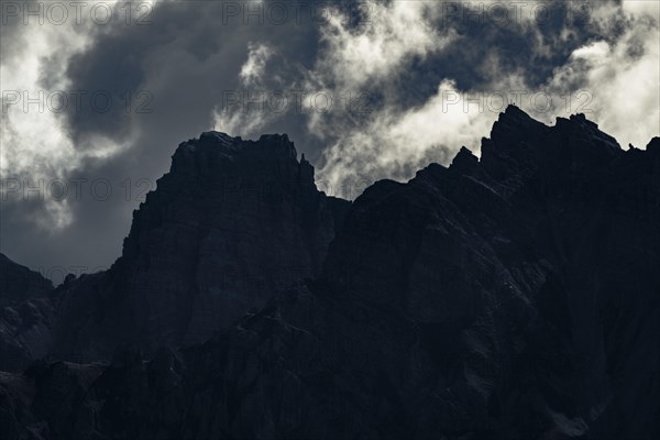 Backlit summit detail of Kalkkoegel