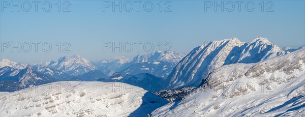 Blue sky over winter landscape