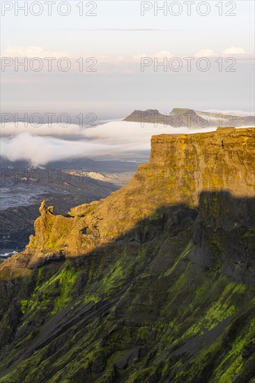 Spectacular landscape in the evening light