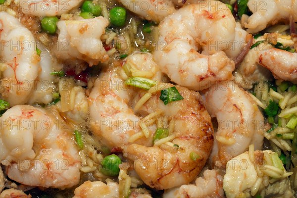 Rice dish with prawns