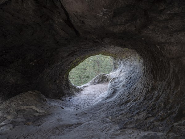 Stone tunnel at the rock formation Hamburger Wappen