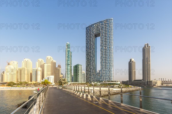 Dubai Jumeirah Beach JBR Beach Sea Marina Skyline Architecture Vacation in Dubai