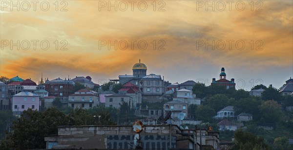 The Gypsy Hill in Soroca at sunset