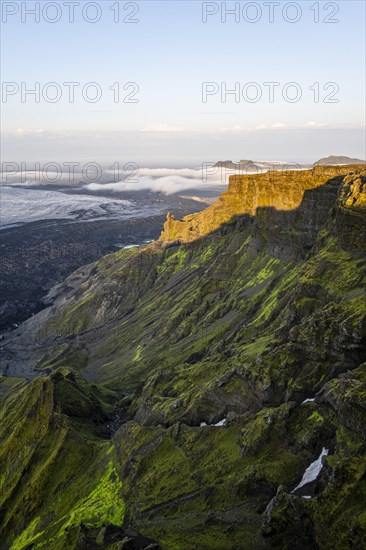 Spectacular landscape in the evening light