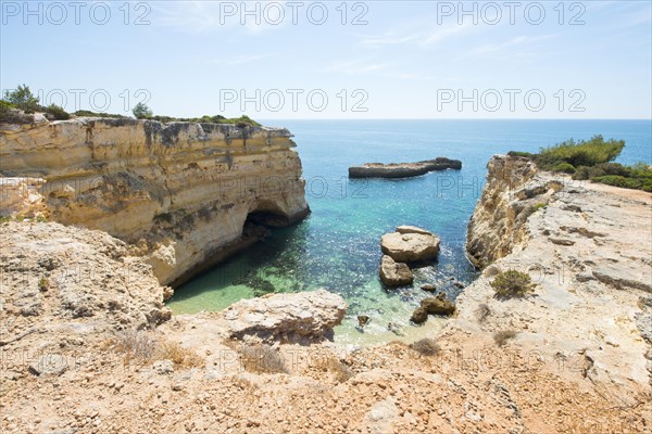 Rock cliff landscape Praia da Albandeira