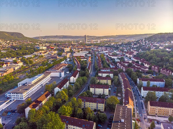 Aerial view of the university town of Jena