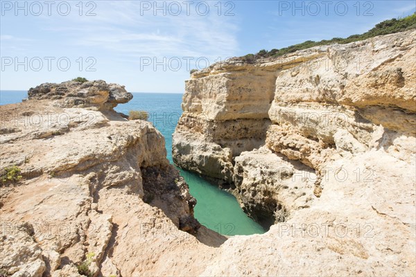 Rock cliff landscape Praia da Albandeira