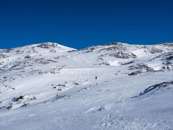 Blue sky over winter landscape