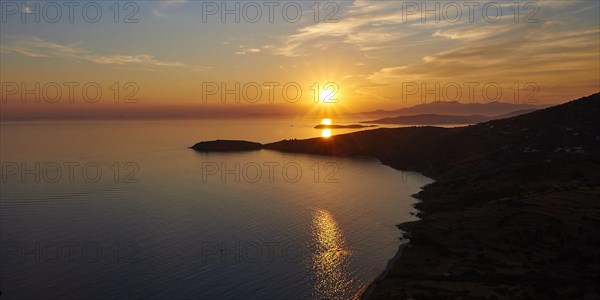 Sunset over the sea