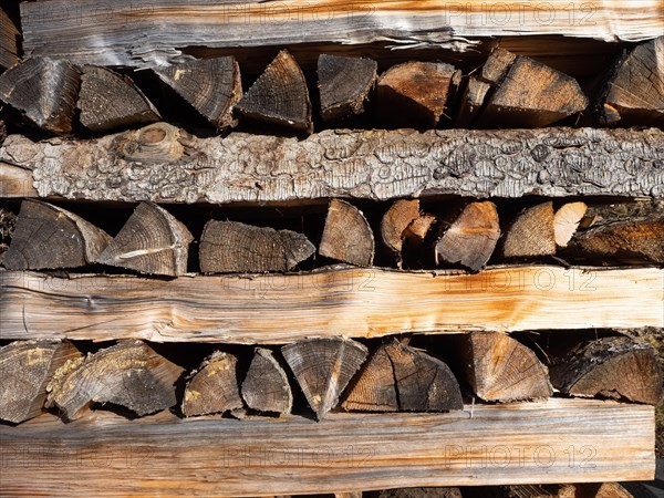 Stacked firewood