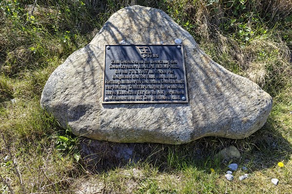 Memorial stone for the crew of the rescue cruiser Adolph Bermpohl