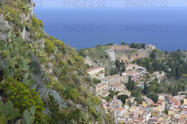 View of Taormina with the Teatro Graeco