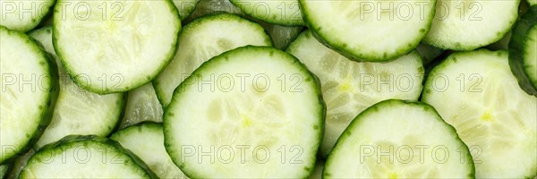 Cucumbers Cucumber Vegetable Background from above Panorama