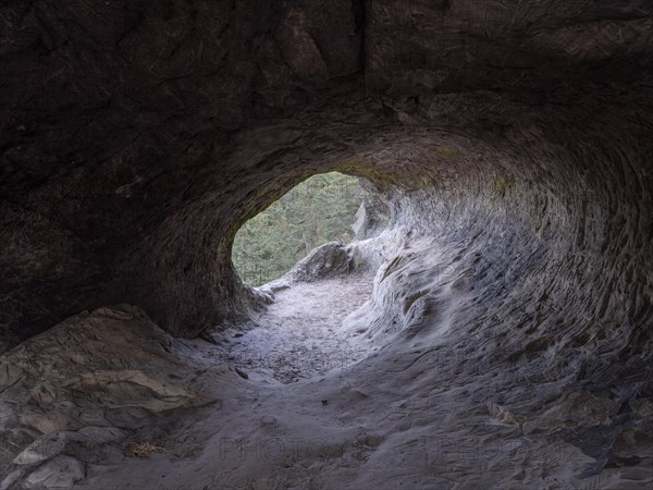 Stone tunnel at the rock formation Hamburger Wappen