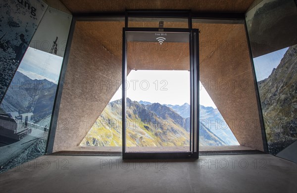 View from the pass museum on the pass summit of the Timmelsjoch High Alpine Road