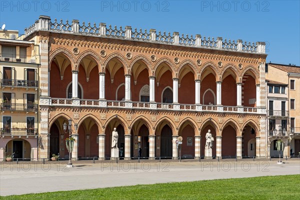 Loggia Amulea palace seen from Prato della Valle